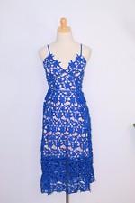 Royal Blue Lace A-Line Dress Size (S)