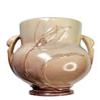 Antique Roseville Cream Peach Teasel Jardiniere Vase 4.75in Tall 6in Wide Décor