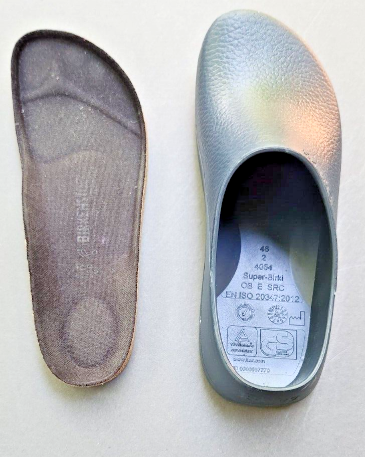 Birkenstock Super Birkis Blue Rubber Clogs Comfort Slip  display picture 3