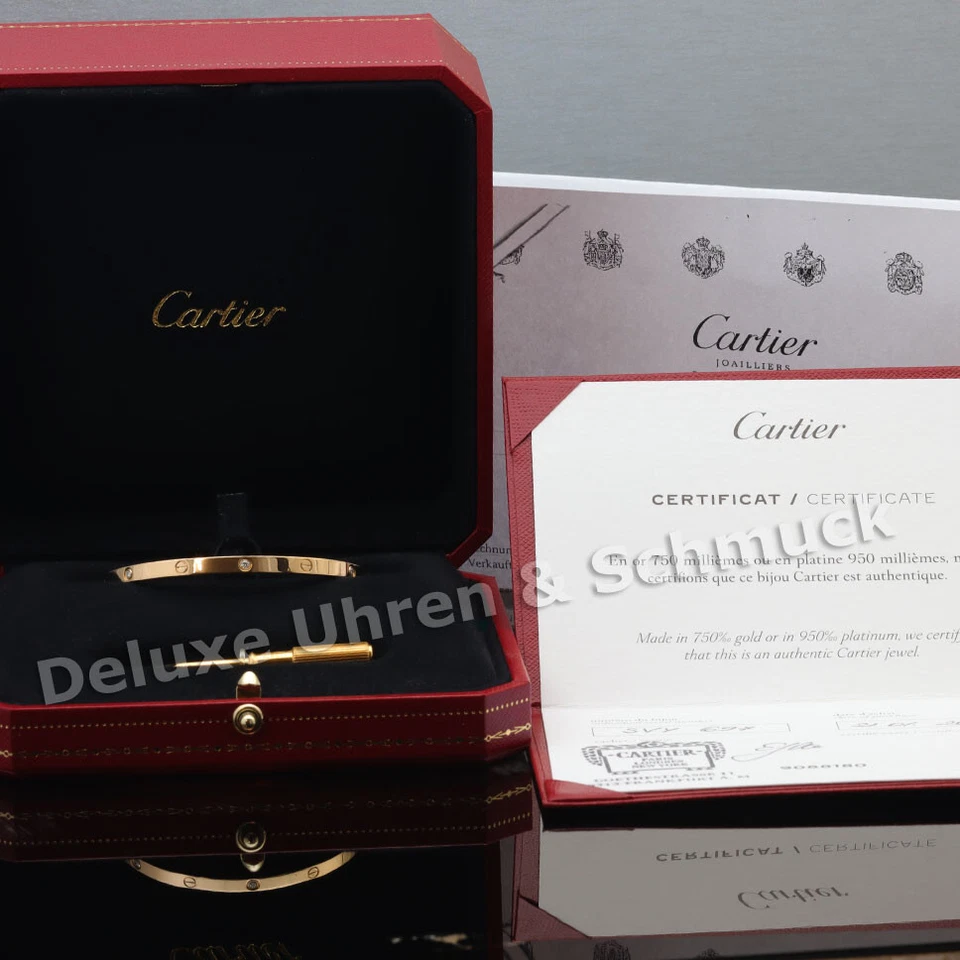 🎀*Cartier Love Armreif*mit 6 Brillanten*Gelbgold 750*Größe 16*Full Set*