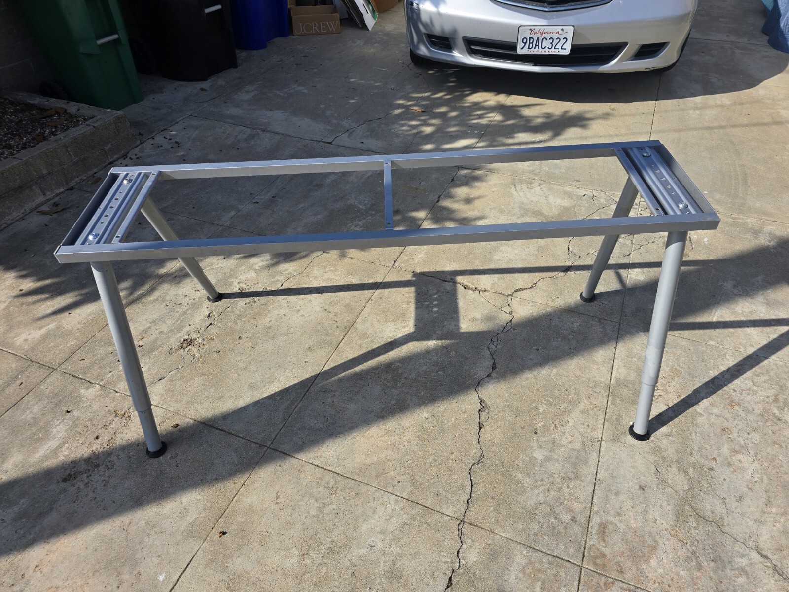 IKEA GALANT Adjustable Chrome A-Legs with Table Top