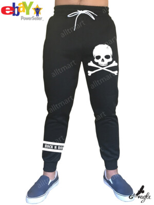 NEW MEN'S SKULL ROCK N ROLL FLEECE 
