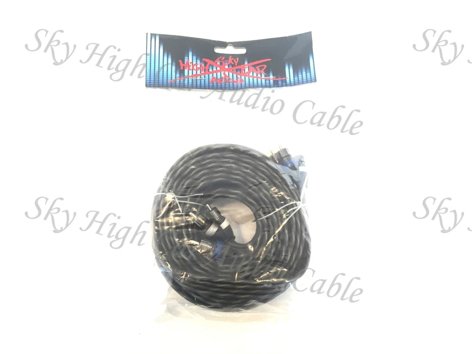 Sky High Car Audio 4 Channel Twisted 12 ft RCA Cables Coated 12' OFC Four - Image 3 of 4