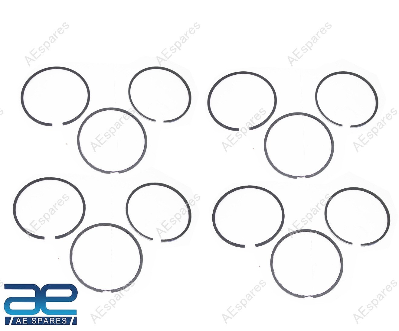 Pistone Anello Kit Standard Turbo Set Di 4 Pezzi Per Jcb 3C 3CX 320/09299A 320/