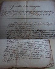 Manuscript Moravia around 1840, instructions for lawyers in Lessonitz (Lesonice)