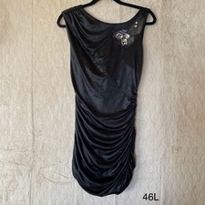 Y2K Do & Be Embellished Black Sleeveless Dress Sz L Whimsigoth
