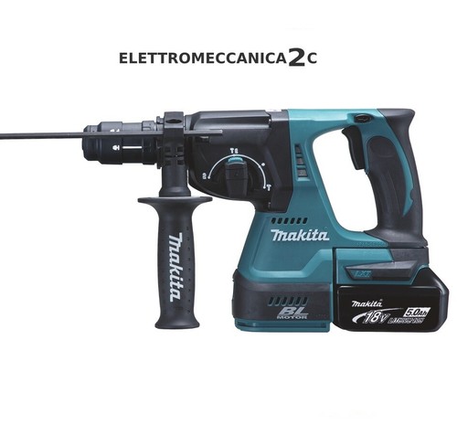 MAKITA DHR243RTJ tassellatore 18v 2x5ah brushless 24mm 2mandrini valigetta Ma... - Foto 1 di 3