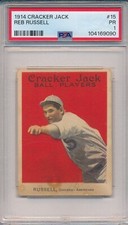 1914 CRACKER JACK #15 REB RUSSELL - PSA 1 PR (SVSC) FRESHLY GRADED!