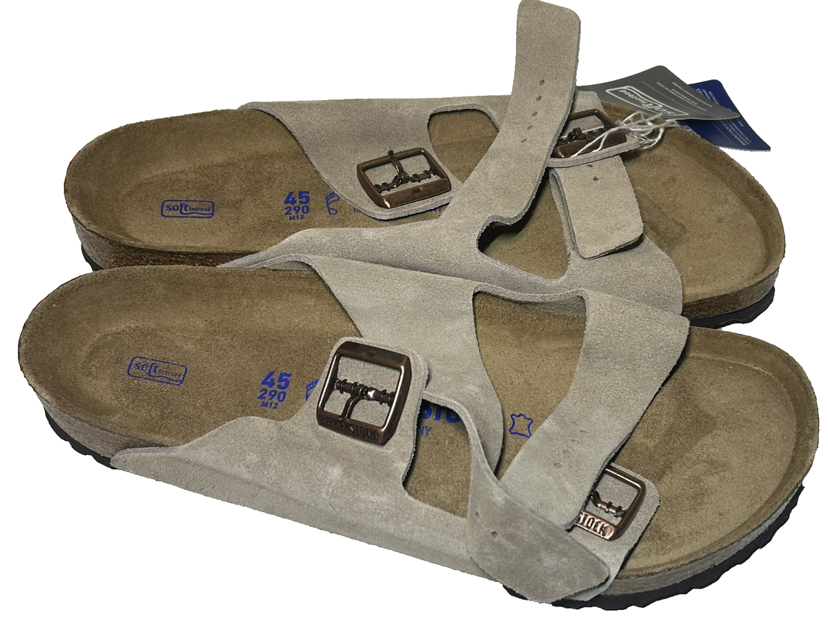 BIRKENSTOCK ARIZONA SPlit sandal leather Suede Grey/ Taupe size 45 Birkenstock Arizona Suede Leather Narrow Wmn Flip-flops  main image 4