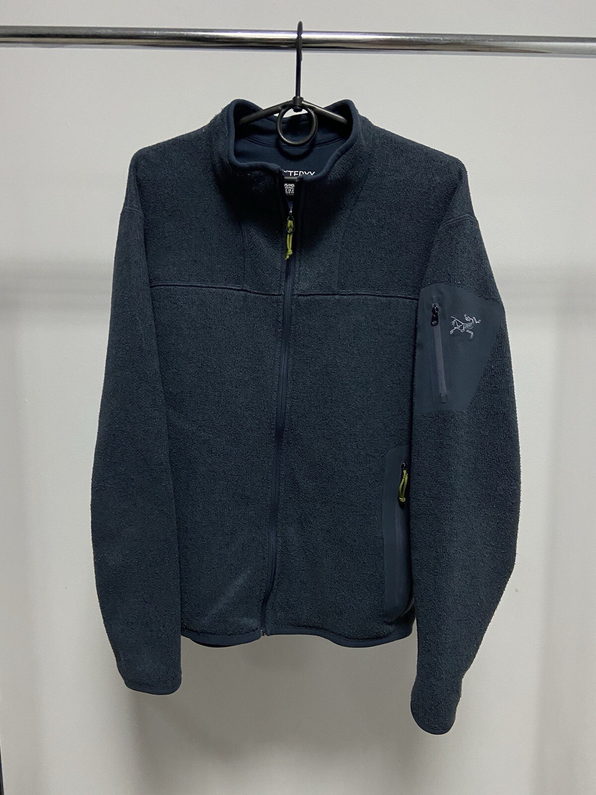 ARC'TERYX Arcteryx Giacca Pile Felpa Zip Vintage Logo Tasca Manica