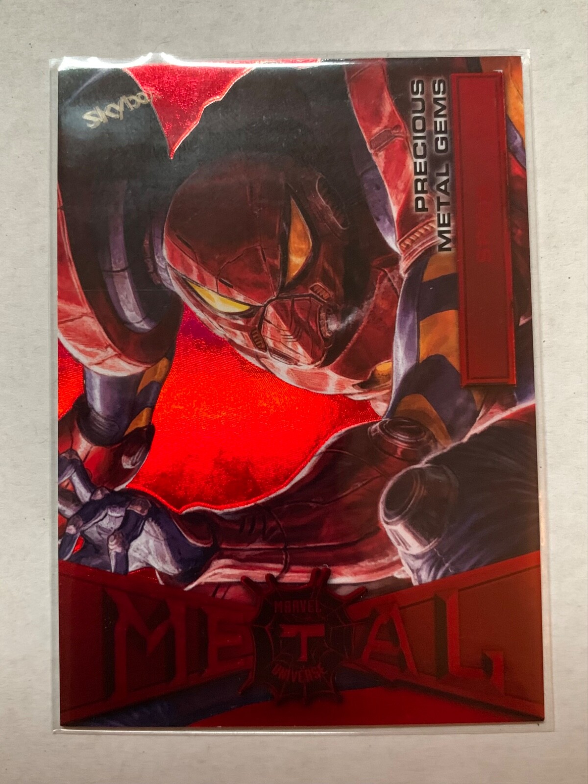 2022 spiderman marvel metal #63 SPDR Red Pmg 51/100