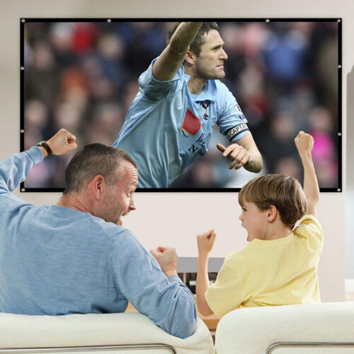 16 9 Simple Projector Curtain 100 inch HD Display Screen for Home Office - Photo 4/8