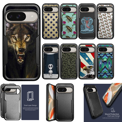 For [Pixel 9 PRO XL][HYBRID ARMOR][Dual Two Piece Case] Grip Case