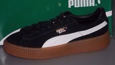 WOMENS PUMA SUEDE PLATFORM CORE in colors PUMA BLACK / PUMA WHITE SIZE 9.5