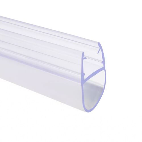 Sweep PVC Bulb Seal Strip For Frameless Glass Door, w/ Drip Rail 3/8" Inch Thick - Afbeelding 1 van 7