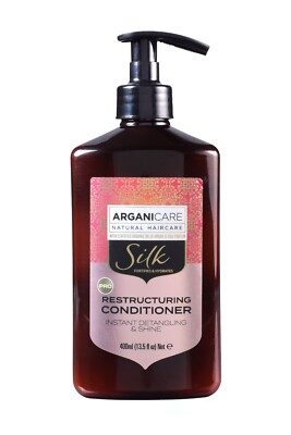 Arganicare Restructuring Conditioner - Silk Protein 400 ml./13.5 fl oz