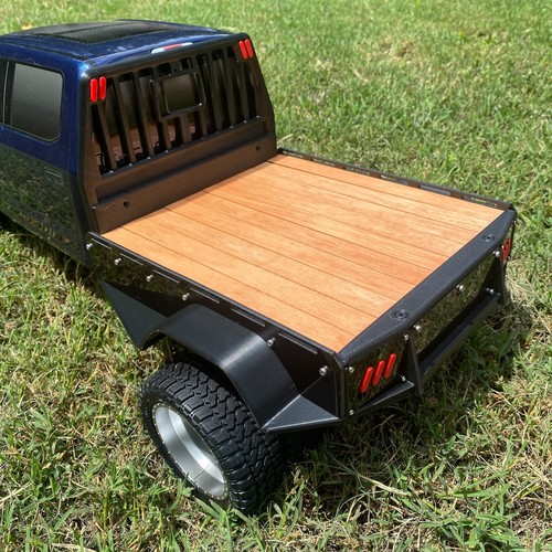 CEN Racing 1/10 RC Flatbed – Custom Bed for F450 Dually Truck (Wood/Gloss black) - Picture 8 of 10