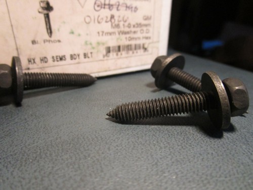 (50) HEX HD SEMS BODY BOLT 10MM HEX M6-1.0 X 35MM - Picture 2 of 2