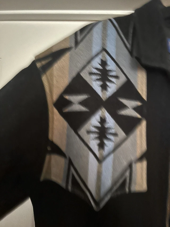 VTG Pendleton Coat Mens Medium Black Virgin Wool High Grade Western Wear Native - Image 4 of 4