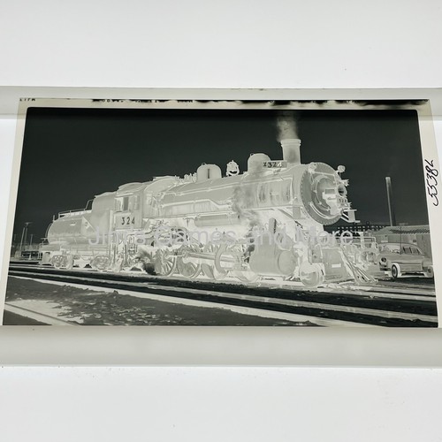 Railroad Negative Union Pacific UP #324 2-8-0 C-57 Lincoln, NE 1/56