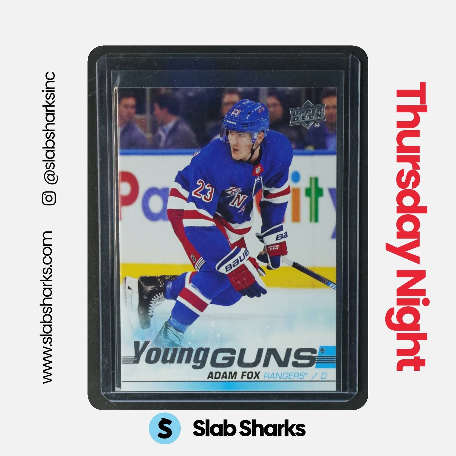 2019 UPPER DECK #228 ADAM FOX YOUNG GUNS RC ROOKIE