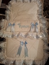  UNIVERSAL FOOTMUFF COSYTOES PERSONALISED PRAM BUGGY  Boys  *NEW Blue