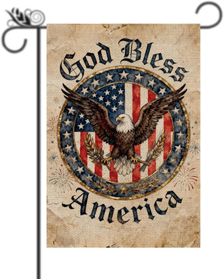 Patriotic 4Th of July Decorations - God Bless You Decor Patriotic Stars and Stri