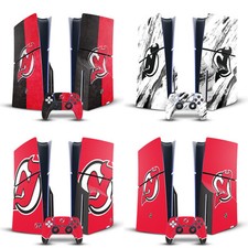 NHL NEW JERSEY DEVILS VINYL SKIN FOR SONY PS5 SLIM DISC CONSOLE  CONTROLLER