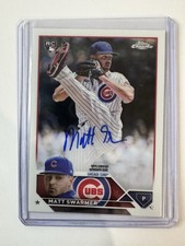 2023 TOPPS CHROME  #RA-MS MATT SWARMER AUTOGRAPH RC CHICAGO CUBS 070424