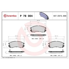 Brembo Bremsbelagsatz Bremsklötze vorne 26296AA000 26296AA143 | 721878