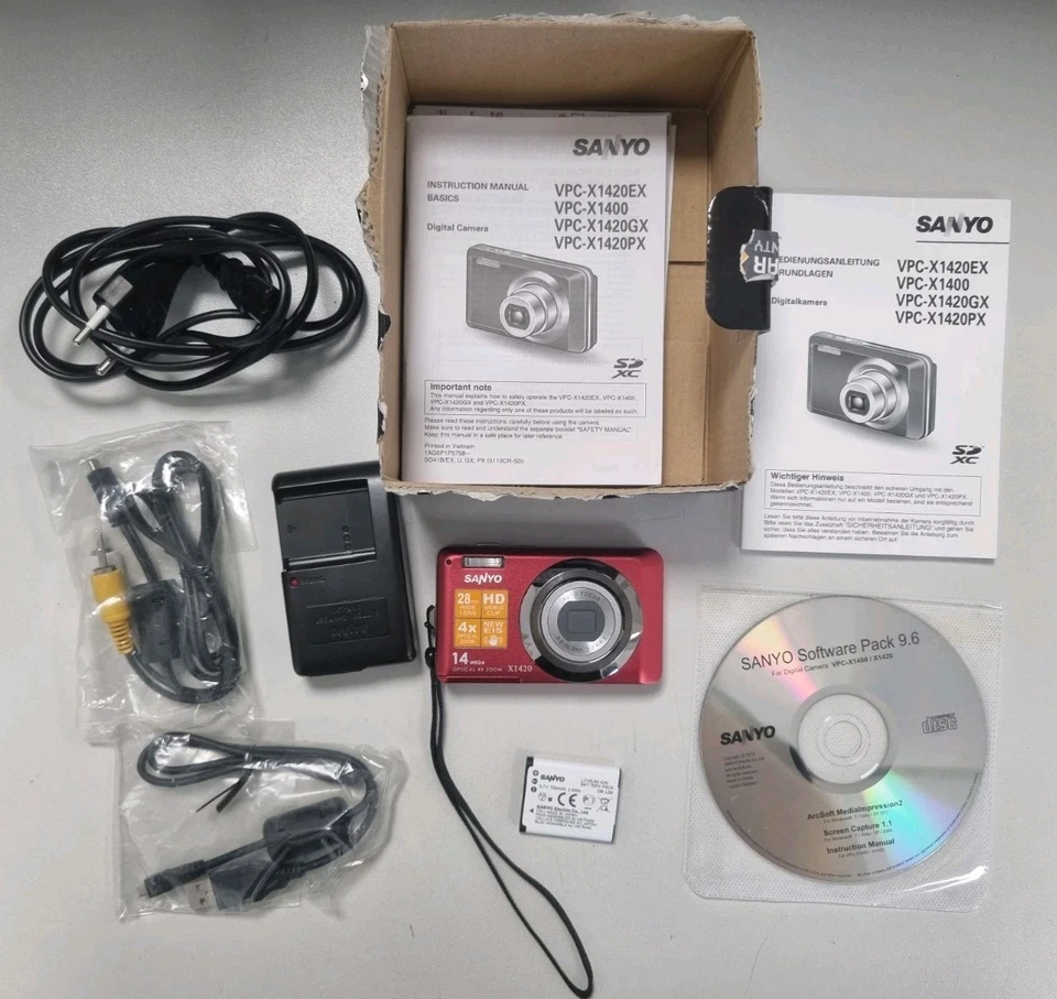 Sanyo VPC-X1420 rot 14 MP Digitalkamera - Bild 2 von 4