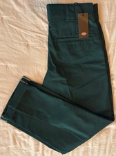 NWT Dickies Regular Fit Cuffed Work Pants Forest Green 30 x 27 WPR05FT