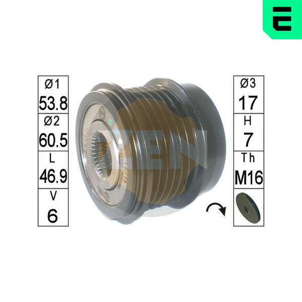 Generatorfreilauf ERA ZN6012 FüR Opel Vectra CC Z02 Zafira Family A05 Signum Z03-image