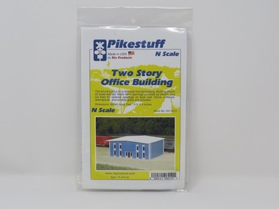 Pikestuff N Scale 541-8010 Two Story Office Building Kit Factory Warehouse