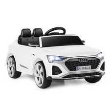 12V Kids Ride on Car Licensed Audi SQ8 with Remote Control and 3 Speeds-White -