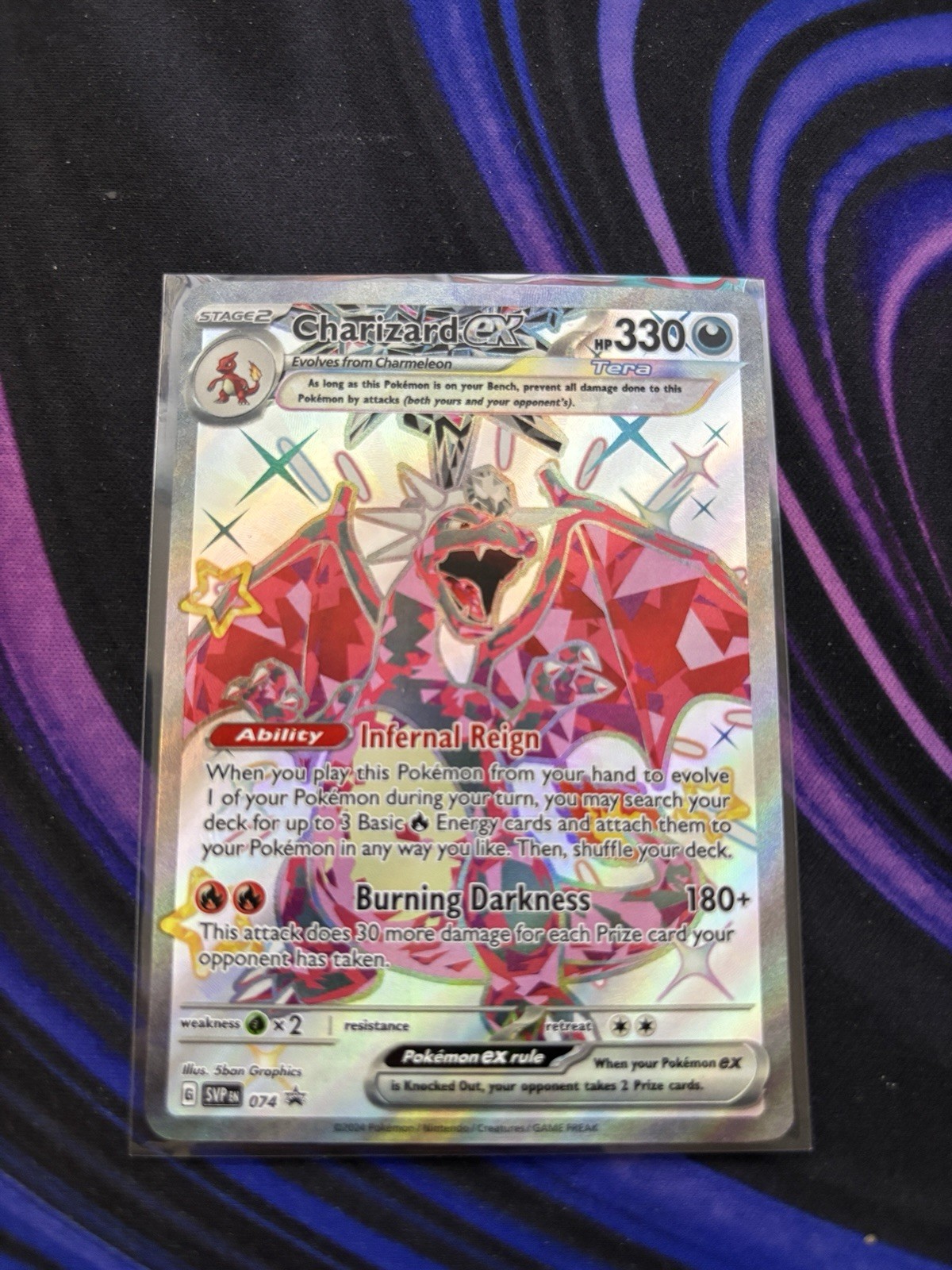 Pokémon TCG Charizard EX Scarlet & Violet Black Star Promo Card 074 NM Condition