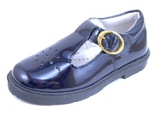 DE OSU/FARO -SALE -Girls European Navy Patent Leather Dress-School Shoes -Sz 2