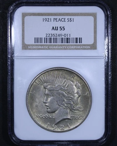 1921 Peace Dollar High Relief - $1 NGC AU55 - Nice Example!