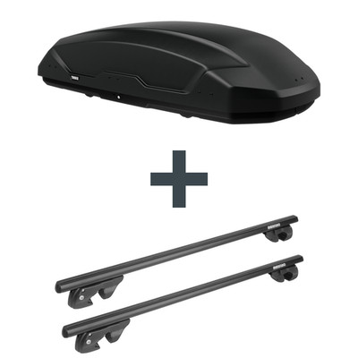 Dachbox Thule Pulse 2 M + Dachträger Menabo Sherman für Volvo XC90 I Typ 275 Top