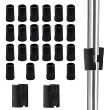3/4" Black Wire Shelf Lock Clips, Shelf Clips, Locking, 50-Pair Set, Inch