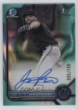 2022 Bowman Draft Chrome Pick Aqua Lava Refractor 5/199 Jared Poland Auto nd3