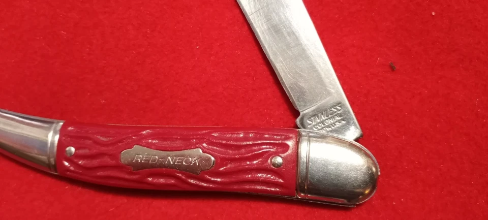 Vintage Stainless Colonial Prov. Red-Neck Jack Knife Pocket Knife VG - Image 4 of 4