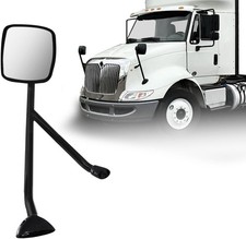 Black Hood Mirror for International Durastar 4300 Truck Driver Left,