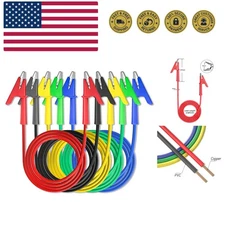 Versatile 5PCS Copper Alligator Clips - 6.56ft Dual-Ended  Leads for 1000V