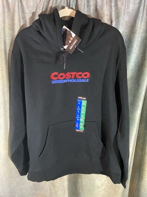 *NEW* SOLD OUT COSTCO WHOLESALE LOGO HOODIE BLACK. MENS L WOMENS XL KIRKLAND