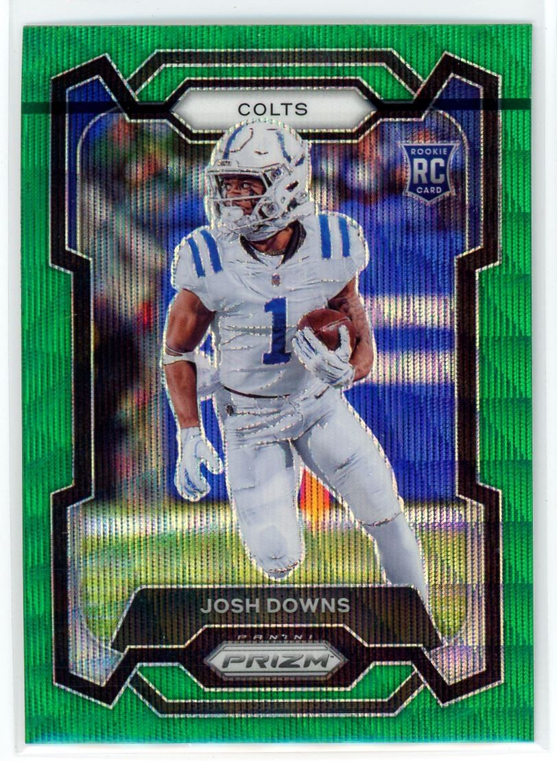 2023 Panini Prizm Rookie Green Wave Josh Downs RC Indianapolis Colts #345