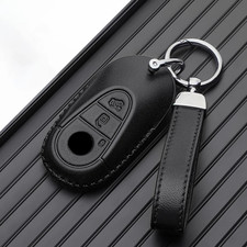 Leather Car Key Fob Case for A B C E S CLA GLC GLE GLS EQE EQS 2025