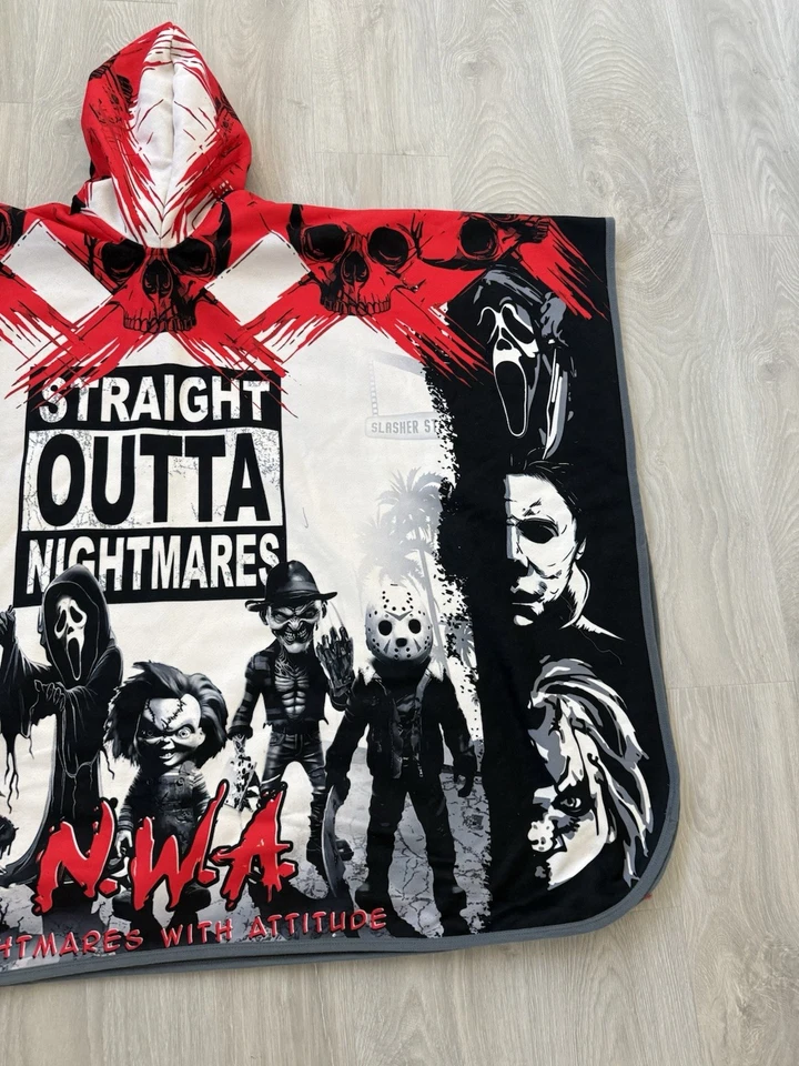 ALPACA WOOL HOODED PONCHO UNISEX . Custom Halloween Design. ￼ - Image 4 of 4