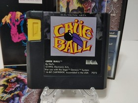 TESTED Sega GENESIS Game M&ouml;tley CR&uuml;E BALL Authentic Complete CIB + BONUS Sticker