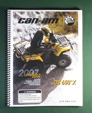 2007 Bombardier DS 650x Owner's Manual: 136 Pages & Protective Covers!